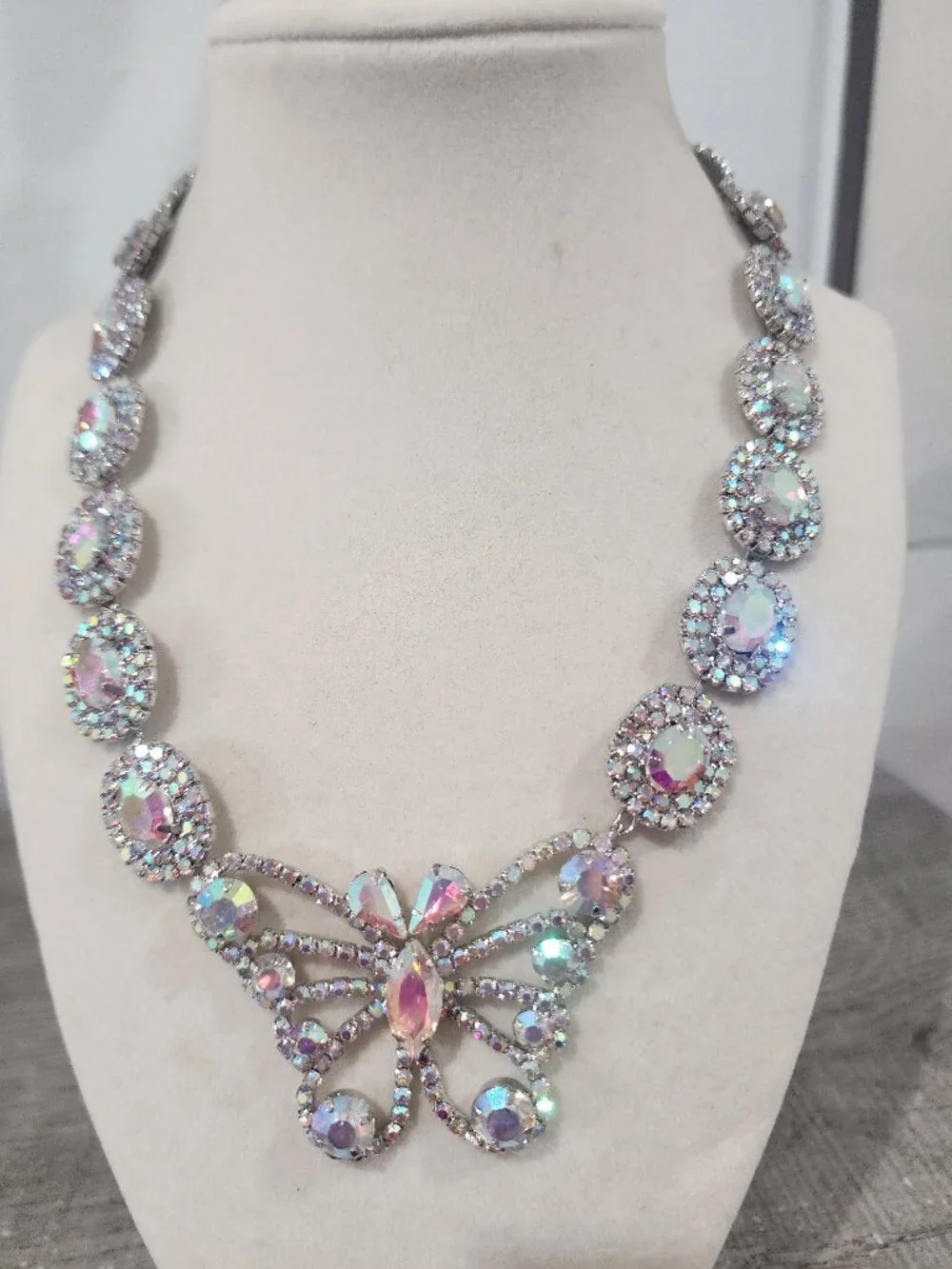 Crystal Statement Butterfly Necklace